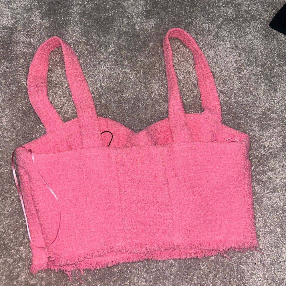 Zara pink corset top